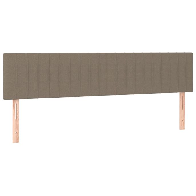 Hoofdborden 2 st 80x5x78/88 cm stof taupe