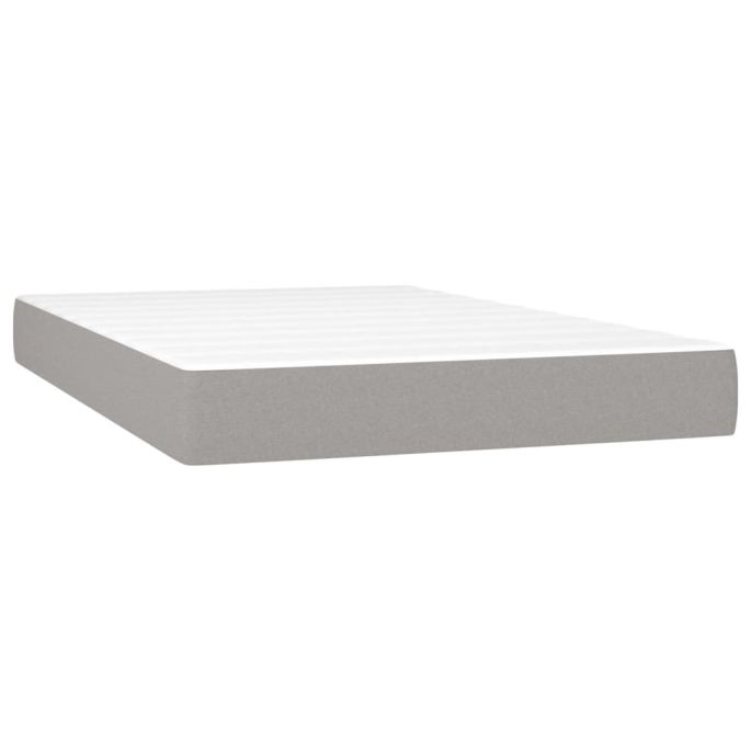 Pocketveringmatras 120x200x20 cm stof lichtgrijs