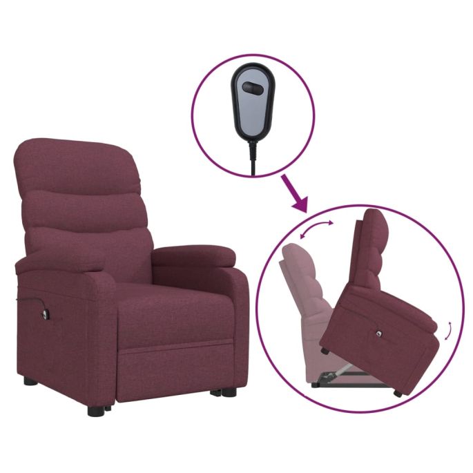 Sta-op-stoel stof paars