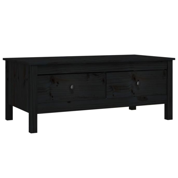 Salontafel 100x50x40 cm massief grenenhout zwart