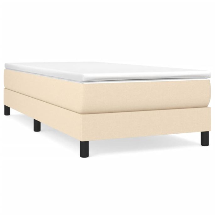 Boxspringframe stof crèmekleurig 80x200 cm