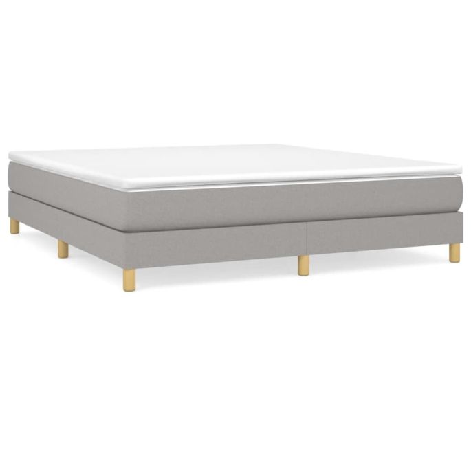 Boxspringframe stof lichtgrijs 180x200 cm