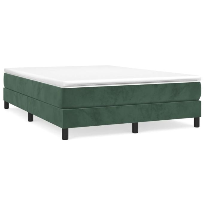 Boxspringframe fluweel donkergroen 140x200 cm
