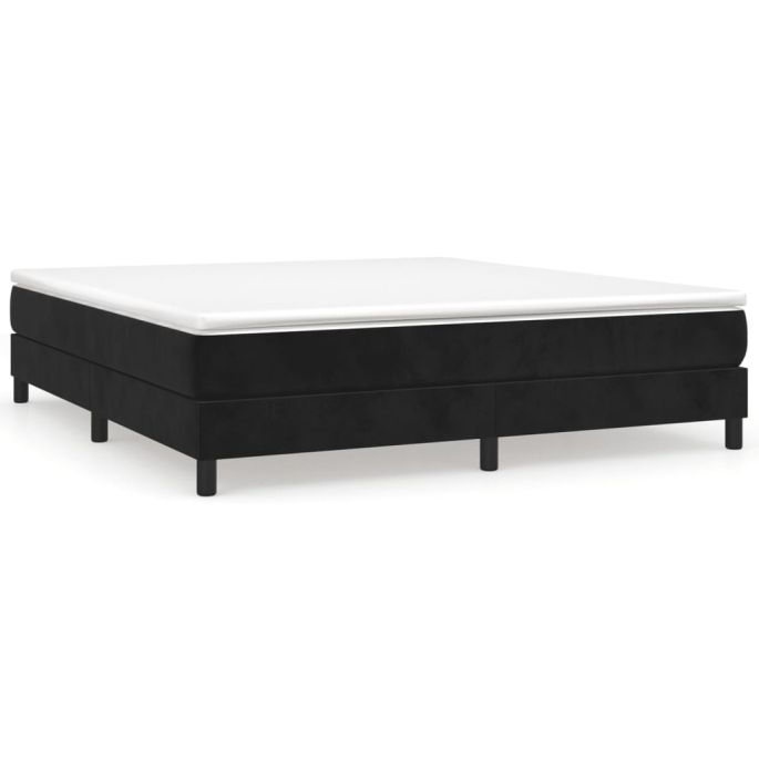 Boxspringframe fluweel zwart 160x200 cm