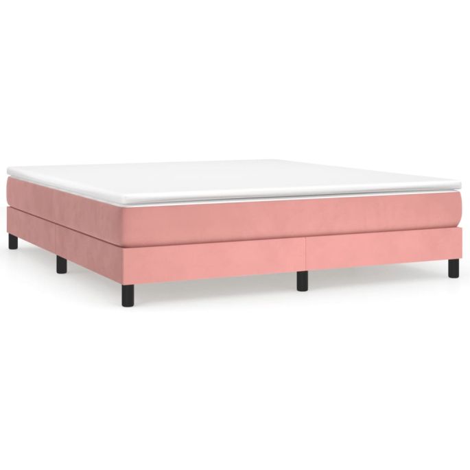 Boxspringframe fluweel roze 180x200 cm