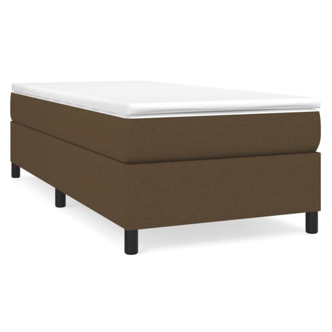 Boxspringframe stof donkerbruin 90x190 cm