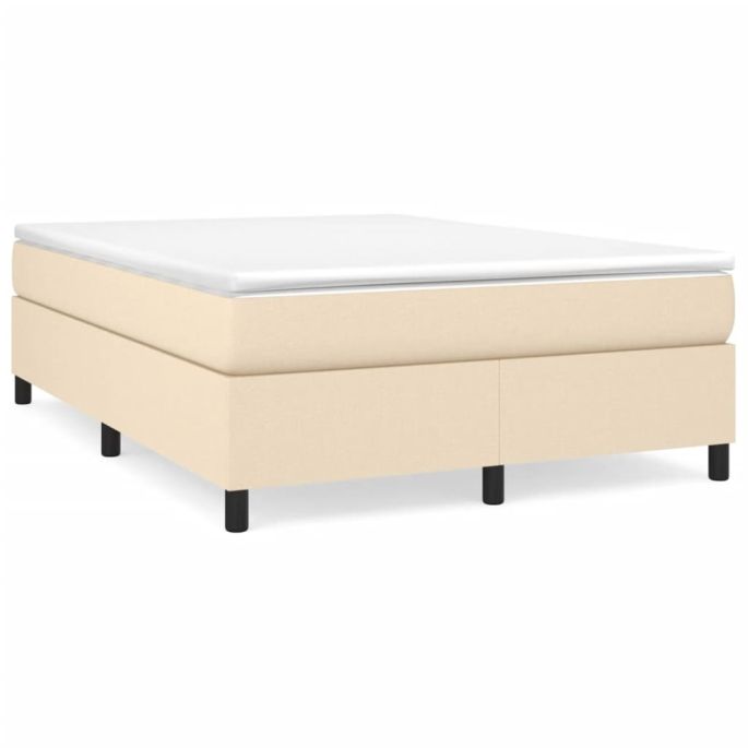 Boxspringframe stof crèmekleurig 140x200 cm