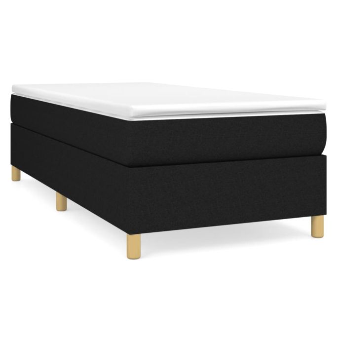 Boxspringframe stof zwart 80x200 cm