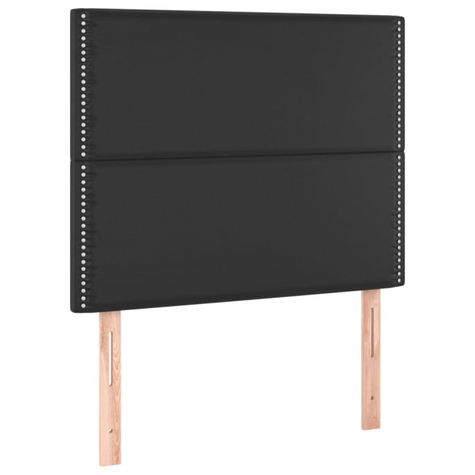 Hoofdborden 2 st 90x5x78/88 cm kunstleer zwart