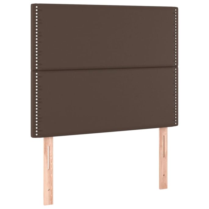 Hoofdborden 2 st 100x5x78/88 cm kunstleer bruin