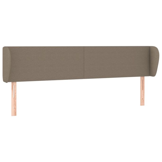 Hoofdbord met randen 203x23x78/88 cm stof taupe
