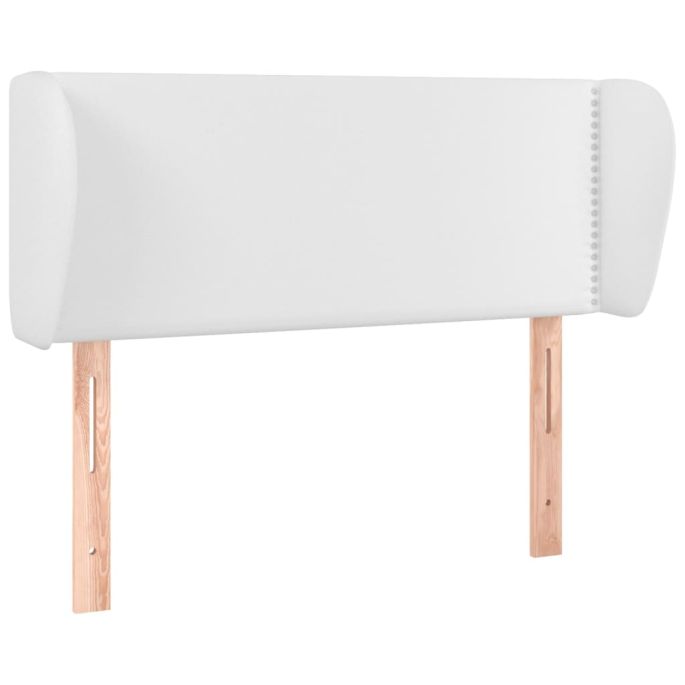 Hoofdbord met randen 103x23x78/88 cm kunstleer wit