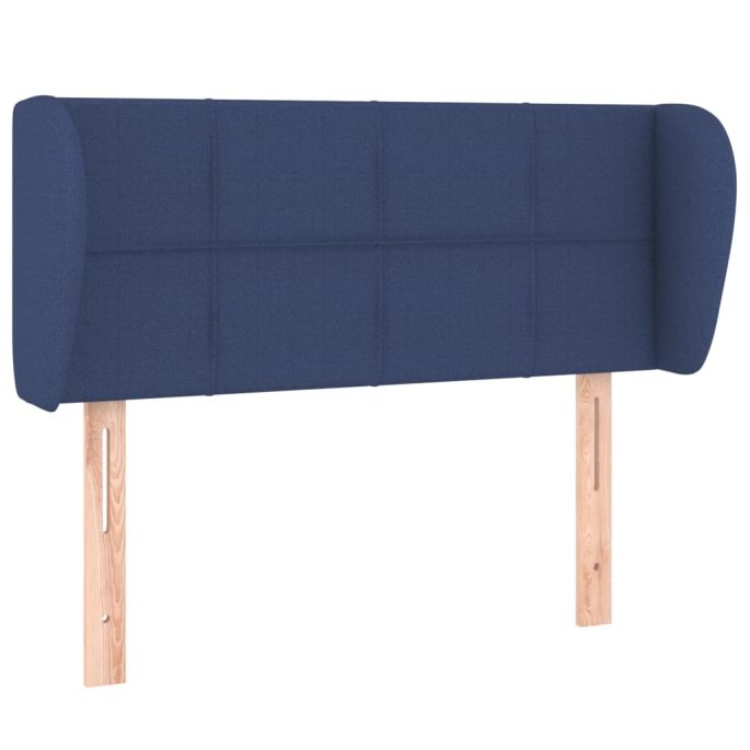 Hoofdbord met randen 83x23x78/88 cm stof blauw