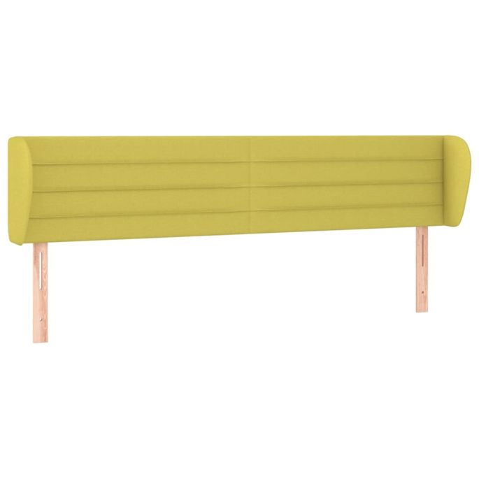 Hoofdbord met randen 163x23x78/88 cm stof groen