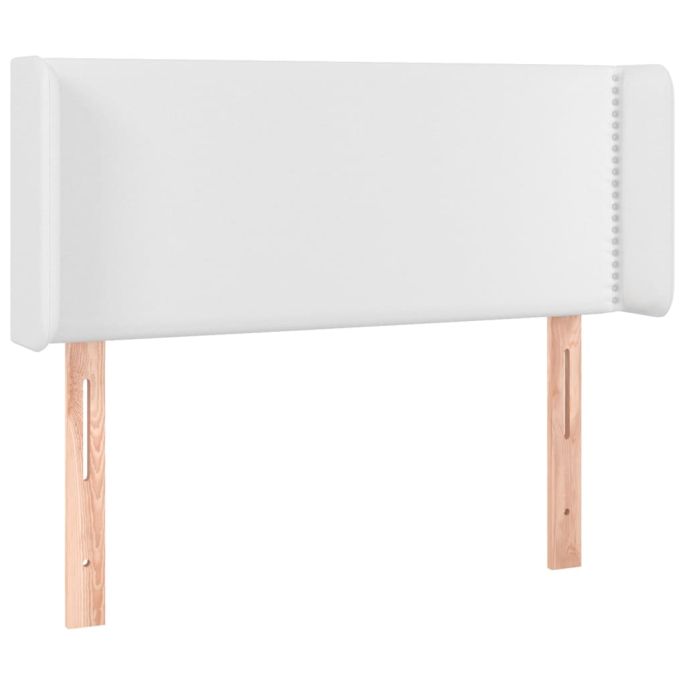 Hoofdbord met randen 93x16x78/88 cm kunstleer wit