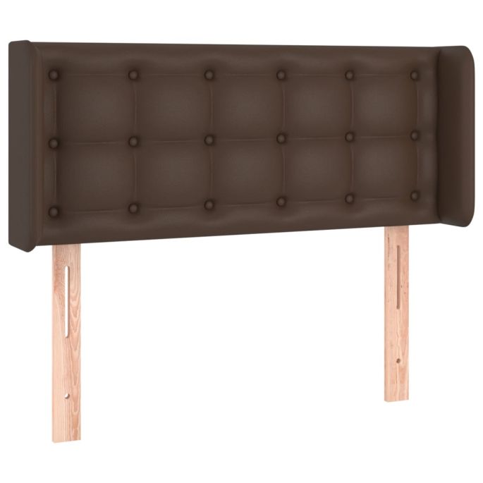 Hoofdbord met randen 103x16x78/88 cm kunstleer bruin