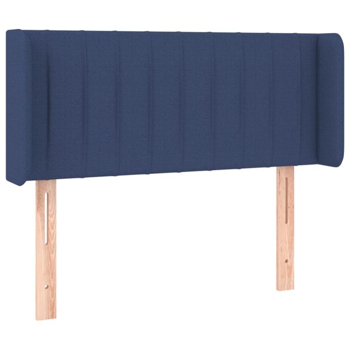 Hoofdbord met randen 83x16x78/88 cm stof blauw