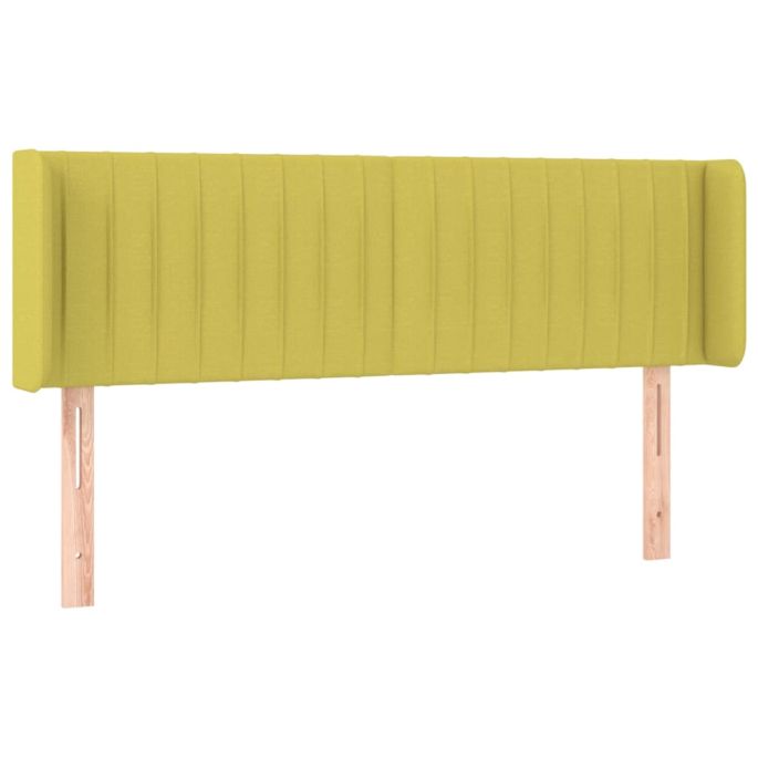 Hoofdbord met randen 147x16x78/88 cm stof groentje