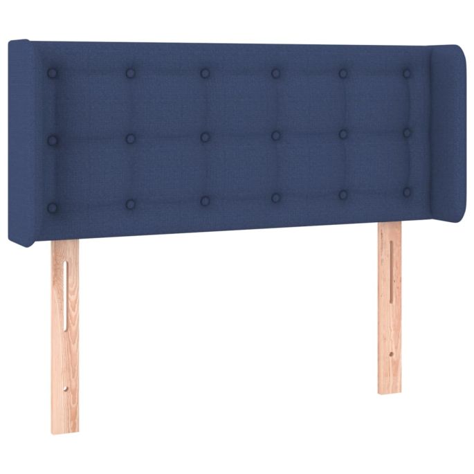 Hoofdbord met randen 83x16x78/88 cm stof blauw