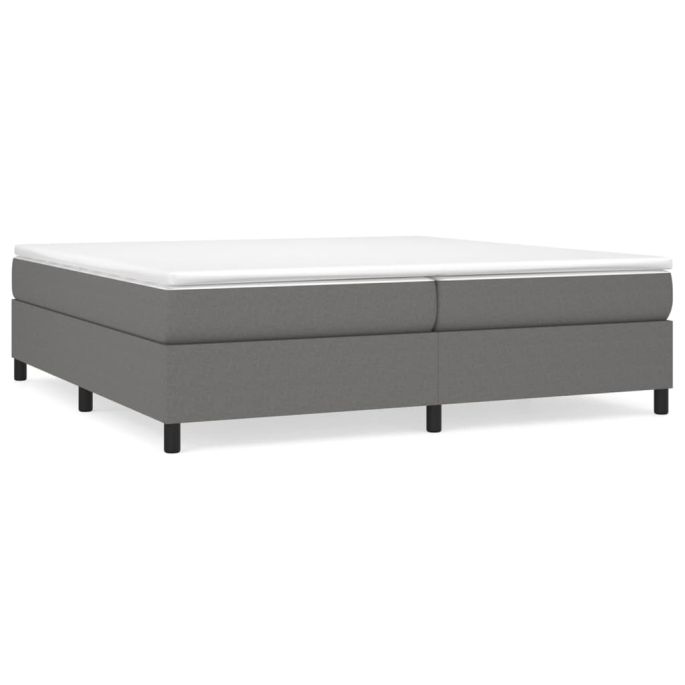 Boxspring met matras stof donkergrijs 200x200 cm
