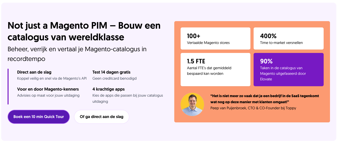Elovate - Import / export